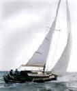  "GALATEA" pic the boy and I were on route to a meet at power station creek opposite the Hamble we are proceeding up the North Channel going NW the wind was SW F4 and she was going like a train. Over the tops of my shoulder you can just make out the point of land just before Cowes. Bit of a bone in the teeth.
